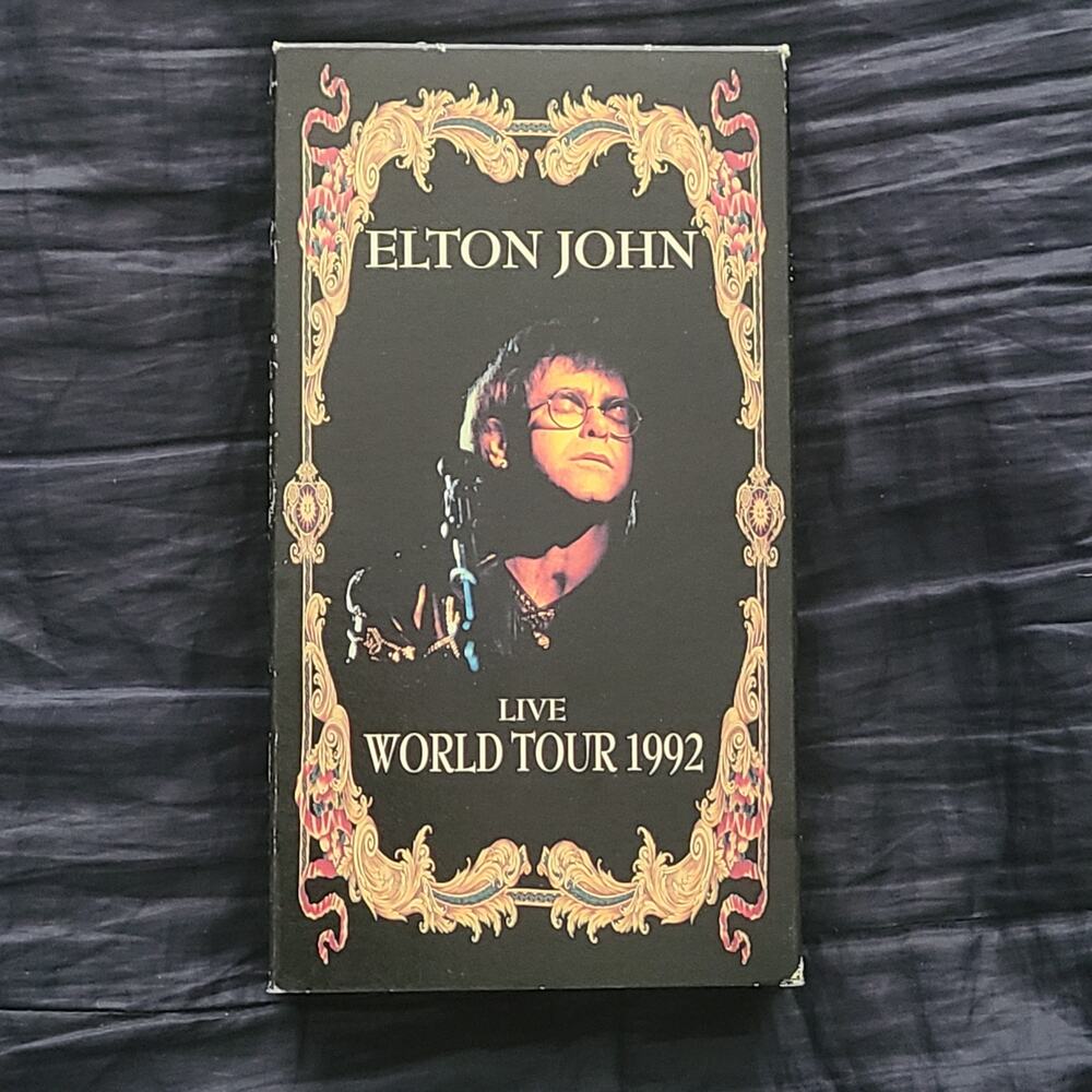 1992 ELTON JOHN:LIVE WORLD TOUR '92 A-Vision50358 VHS tape Stereo Tested  works